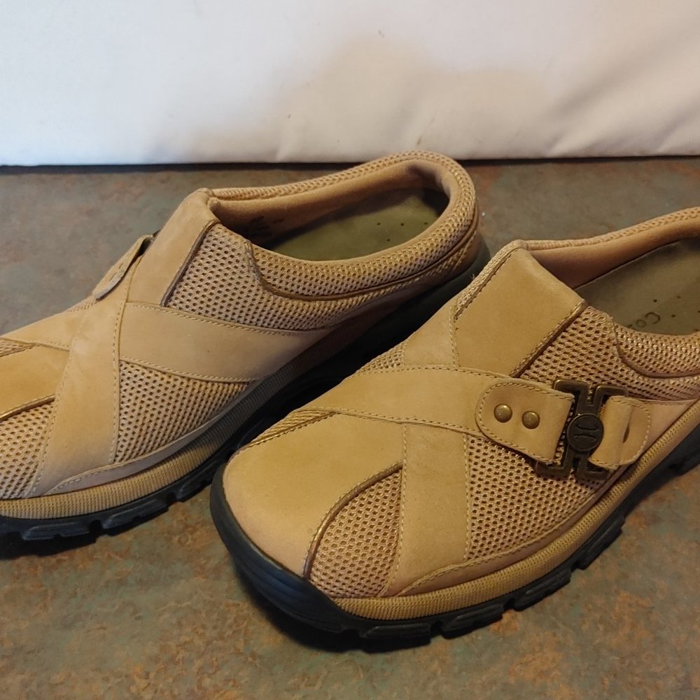 COLE HAAN Tan Leather Slip On Mules Shoes Size 6B